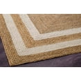 thumbnail image 3 of BhAvYa International Jute and White Cotton Double Patti Reversible Hand Woven Decorative Rug/Durry/Carpet for Kitchen/Home (3x5 feet), 3 of 4