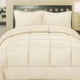 thumbnail image 4 of 600 Thread Count Egyptian Cotton Comforter – Box-Stitched Design, 300 GSM Fill, Single Piece Bedding Comforter, Cal-King Size 98" x 104" Inches, 1pc Comforter with 4 Corner Tabs, (Ivory), 4 of 4