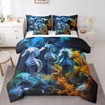 thumbnail image 1 of YST 3D Seahorse Bedding Comforter Set, Ocean Animal Printed, 7 Pieces, Twin, 1 of 4