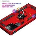 thumbnail image 2 of Entronix Heavy Duty Case Designed for Galaxy S22 ULTRA, Rotating Ring Protective Cover, Red, 2 of 7