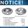 thumbnail image 6 of Detroit Axle - Drilled & Slotted Disc Brake Rotors Ceramic Brakes Pads Replacement for Chrysler 300 Dodge Challenger Charger : 14.17" Front Rotor, 6 of 10