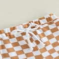 thumbnail image 3 of Girl Summer Shorts Checkerboard Tie-up Elastic Waist Short Pants, 3 of 5