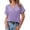 Purple, variant on Womens Button Down Shirts Casual Short Sleeve Cute Tops V Neck Blouses 2026 Summer Beach Vacation Outfits Blue XL
