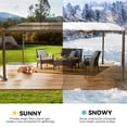 thumbnail image 6 of MELLCOM Gazebo 12x20 with Adjustable Polycarbonate Roofs, All Aluminum Frame Permanent Pergola for Patio, Outdoor Freestanding Shelter, Dark Brown, 6 of 9