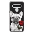 thumbnail image 1 of MUNDAZE LG Stylo 6 French Bulldog Red Rose Pencil Drawing Double Layer Phone Case Cover, 1 of 5