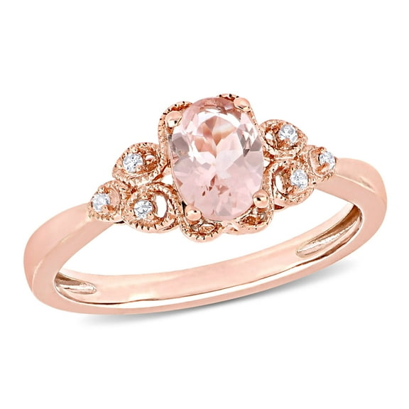 Everly Women's Morganite 10k Rose Gold Ring