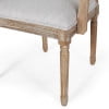 Noble House Aisenbrey French Fabric Dining Chair, Set of 4, Light Gray