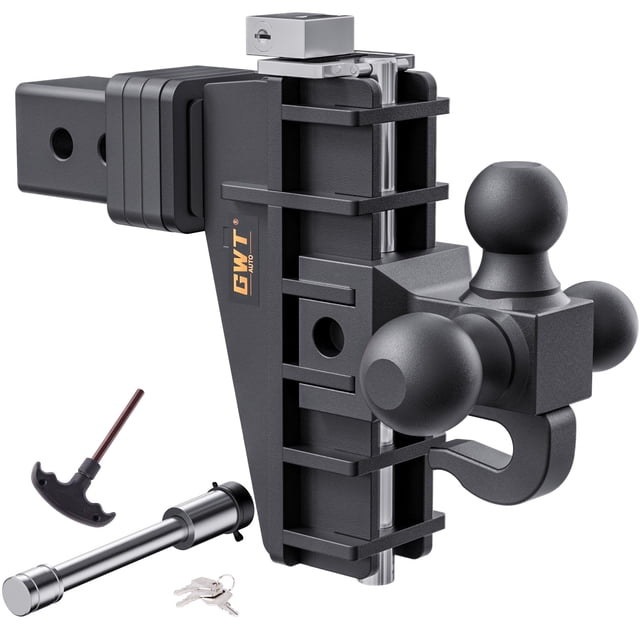 Enganche para remolque GWTAUTO Tri-Ball con caída de 6 pulgadas y capacidad de 18.500 lb