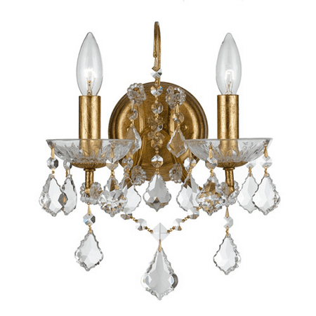 

World of Lighting WL68937 Wall Sconces Antique Gold Wrought Iron Bellevue