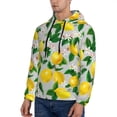 thumbnail image 3 of Rateoe Lemon Seamless Pattern Oil Painting Effect Pattern Mens Hoodie, Pullover Hooded Sweatshirt, Kangaroo Pocket Hoodie Ideal for Daily Wear, Travel and Home-Medium, 3 of 7