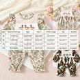 thumbnail image 3 of Xyant Newborn Baby Girl Hunting Outfit Camo Ruffle Long Sleeve Romper Jumpsuit Smocked Bubble One Piece Clothes Fall Winter (Black,12-18 Months), 3 of 6