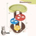 thumbnail image 3 of Gymax Arbre à Chat Champignon Unique Tour de Chat Mignonne Multi-Niveaux avec Poteau à Griffer Intérieur, 3 of 10