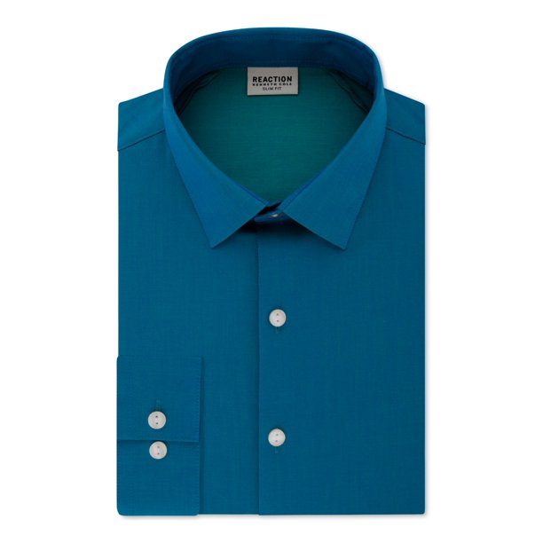 Kenneth Cole Mens Blue Heather Collared Work Dress Shirt Size M 15 15 5 32 33 Walmart Com