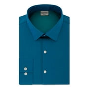 KENNETH COLE Mens Blue Heather Collared Work Dress Shirt Size: M 15/15.5- 32/33