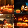 thumbnail image 4 of Calabaza De Halloween Con Temporizador De Control Remoto Con Pilas Led Calabaza Linterna Luz Decoración De Halloween Advancent HA043785-01, 4 of 6