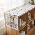 thumbnail image 6 of Table Runners 72 Inches Long Dress Scarves, Bunny Easter Farmhouse Kitchen Table Runner, Coffee Tablerunners, Spring Floral Pastoral Wooden 14x72 Inch, 6 of 9