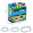 thumbnail image 6 of Baby Shark 6 Bin Design and Store Toy Organizer by Delta Children, Greenguard Gold Certified, 6 of 12
