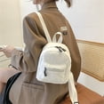 thumbnail image 4 of Soft Plush Mini Backpack, Lightweight Small Casual Daypack with Zipper Compartments, Fashion Compact Shoulder Bag for Shopping Walking Short Trips, 4 of 4
