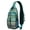 Blue-green-17, variant on Whimsical Dog Dog Lovers Animal Pet Lovers Print Sling Backpack Crossbody Daypack, Adjustable Shoulder Strap, Lightweight and Durable, Fashionable appearance, Ideal for daily commuting, students