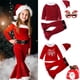 thumbnail image 2 of Baby Girls Christmas Cosplay Santa Claus Costume For Kids Xmas Party Red Clothes Tops+ Pants+Hat+Belt Children New Year Outfits, 2 of 5