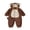 Brown Monkey, variant on Kids Toddler Baby Halloween Animal Costume Infant Cute Monkey Zebra Costume Baby Boy Girl Fall Winter Clothes Warm Flannel Romper Casual Zipper Hooded Jumpsuit with Tail