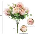 thumbnail image 2 of (Color champán) 1 manojo de flores artificiales, ramo de hortensias de seda falsas para arreglos de bodas en el hogar, centros de mesa, 2 of 5