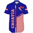 thumbnail image 4 of Camisas hawaianas con estampado 3D para hombres, camisas con escudo de armas de la bandera de Haití y Croacia, camisetas casuales de moda para niños, ropa de calle para mujeres, 4 of 5