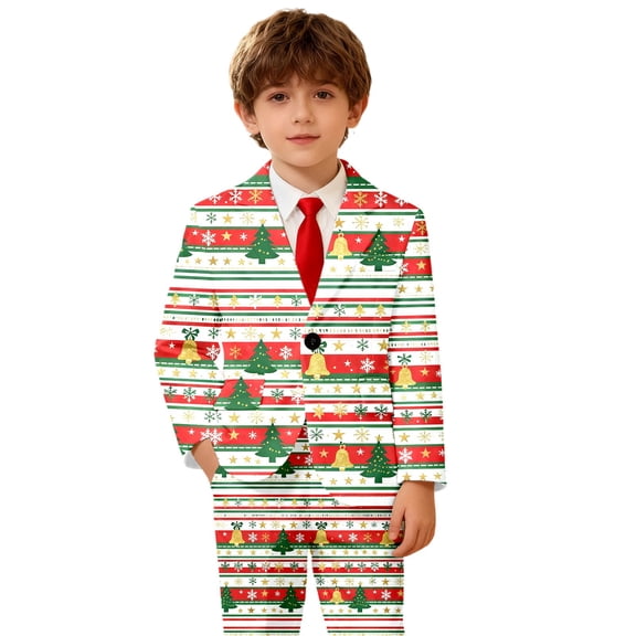 SRZYMJ Boys Formal Blazers Casual Button Suit Jackets Dress School Sport Coats Watermelon Red 9-10 Years