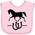 thumbnail image 3 of Inktastic Horse Silhouette Horseshoes Girls Baby Bib, 3 of 4