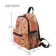 thumbnail image 3 of FORMRS Kids School Backpack with Front Zippered Pocket 12" Student Travel Daypack, Abstract Orange Flowers, 3 of 6