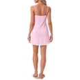 thumbnail image 3 of INSPIRE CHIC Women's Lingerie Sleepdress Lace Babydoll Split V Neck Spaghetti Strap Sleeve Nightgown Loungewear S Pink, 3 of 6