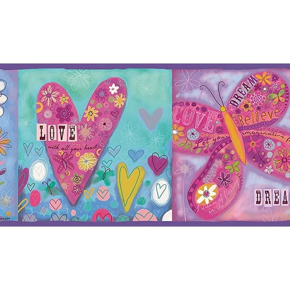 Chesapeake Lennon Blue Imagine Peace Portrait Border