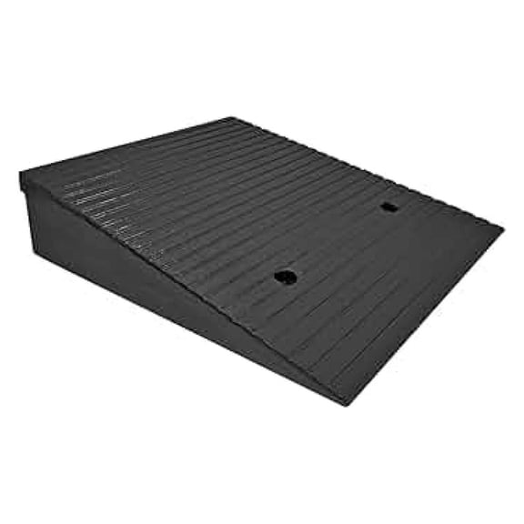 6" Mountable Rubber Threshold Ramp. Outdoor Curb Ramp for Cars, Bikes. Pair Needed for Wheelchair
