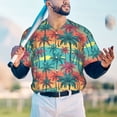 thumbnail image 6 of Balery Hawaii Palms Baseball Jersey for Men Casual Button Down Shirts Short Sleeve Active Team Sports Uniform-Medium, 6 of 9