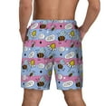 thumbnail image 4 of Haiem Bees And Daisies Striped Men'S Quick-Dry Swim Trunks: Comfortable Beach Shorts With Mesh Lining And Pockets - Ideal For Swimming And Sunbathing X-Large, 4 of 9