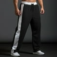 thumbnail image 2 of Mens Athletic Track Pants with Side Stripe Loose Fit Drawstring Waistband Lightweight Sports Trousers for Training Running Gym, 2 of 7
