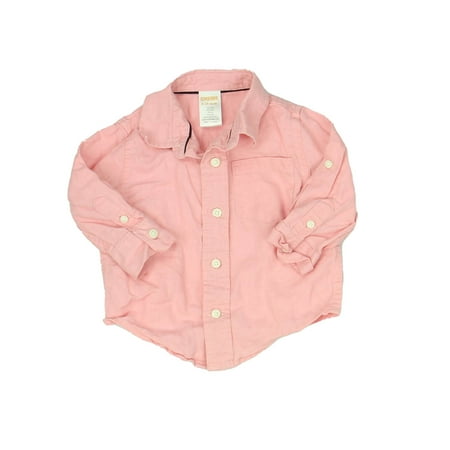 

Pre-owned Gymboree Boys Pink Button Down Long Sleeve size: 6-12 Months