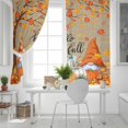 thumbnail image 5 of Fsddascl Orange Pumpkin Gnomes Fall Blackout Curtains for Bedroom/Living Room, Thermal Insulated Kitchen Curtains, Branches Thanksgiving Leaves Rustic Grommet Darkening Window Treatment 27.5"x39"x2, 5 of 6