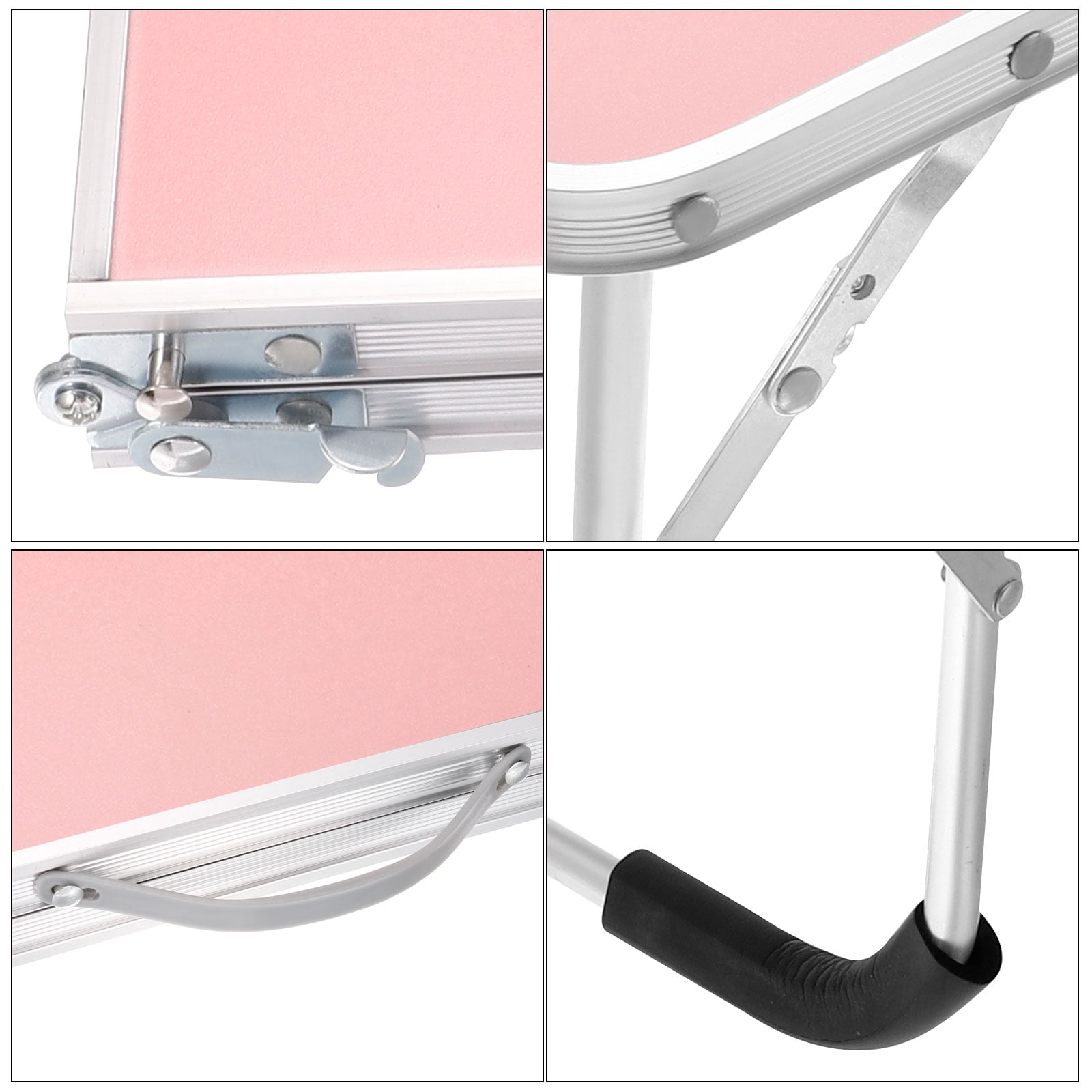 Unique Bargains Foldable Portable Lap Desk Picnic Bed Tray Tables Pink