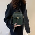 thumbnail image 3 of husxh Leather Small Crossbody Cell Phone Bag Women Men Versatile Shoulder Purse(green), 3 of 9