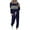 1-Navy, variant on Beach Vacation Set for Women New Women's Color Block 2 Piece Tracksuit Crewneck Long Sleeve Tops Long Sweatpants Outfits Lounge Sets Khaki S