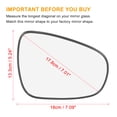 thumbnail image 3 of Unique Bargains Car Rearview Mirror Glass Backing Plate Heated Right, 3 of 7