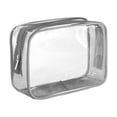 thumbnail image 4 of 2x Bolsa de Maquillaje Transparente Soporte de Bolsa de Cosméticos Transparente, Reutilizable con Organizador de Cremallera, Accesorios de Baño Bolsa 2 piezas, 4 of 8