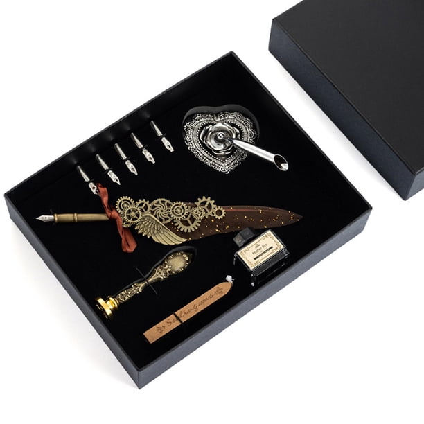 100ML Kit de pluma de inmersión vintage apto para firmas de arte de caligrafía gótica Set de regalo para principiantes