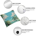 thumbnail image 6 of Fenyluxe The Art of Palm Trees Green hrow Pillow Covers 2pcs Throw Pillows for Couch Sofa Outdoor Pillow Inserts Pillow Cases Decorative Pillows for Bed White, 6 of 7