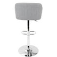 thumbnail image 4 of Daniella Contemporary Adjustable Barstool with Swivel in Light Grey by LumiSource, 4 of 7
