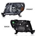 thumbnail image 3 of PIT66 Headlight,Fit for 05-11 Toyota Tacoma, Left and Right OE Style Pickup Truck Replacement 2005-2011 Headlamp Assembly Lamps Accessories (Smoky Lens Chrome Housing Amber Reflector), 3 of 8