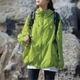 thumbnail image 5 of Siilsaa Women Coats Winter Lightweight Waterproof with Hood Cycling Bike Jacket Windbreaker Green,2XL, 5 of 5