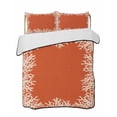 thumbnail image 2 of Quilts Twin XL Size, Coastal Coral Soft Comforter Bedding Set for Bed, Orange White Ocean Marine Nautical Beach Lightweight Quilted Bedspread with Pillow Cover(2 Pieces) for All Season, 68x98 Inch, 2 of 6