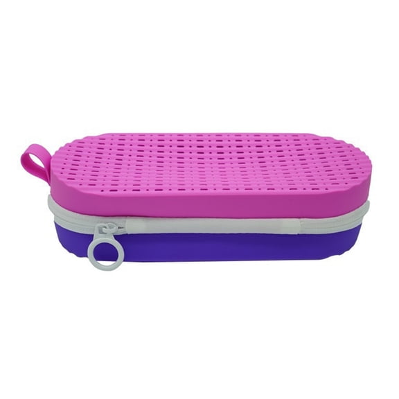 Soumake Silicone Swimming Goggle Case with Drain Hole Lightweight Shockproof Goggle Protective Box for Swimming Goggles